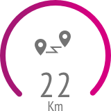 Hulajnoga elektryczna Ninebot by Segway Kickscooter E22E Maksymalny zasięg hulajnogi KickScooter E22E - 22 km